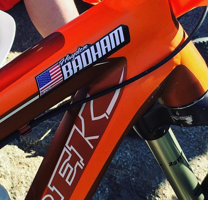 Flag Name Decal ZLT Motocross Identification