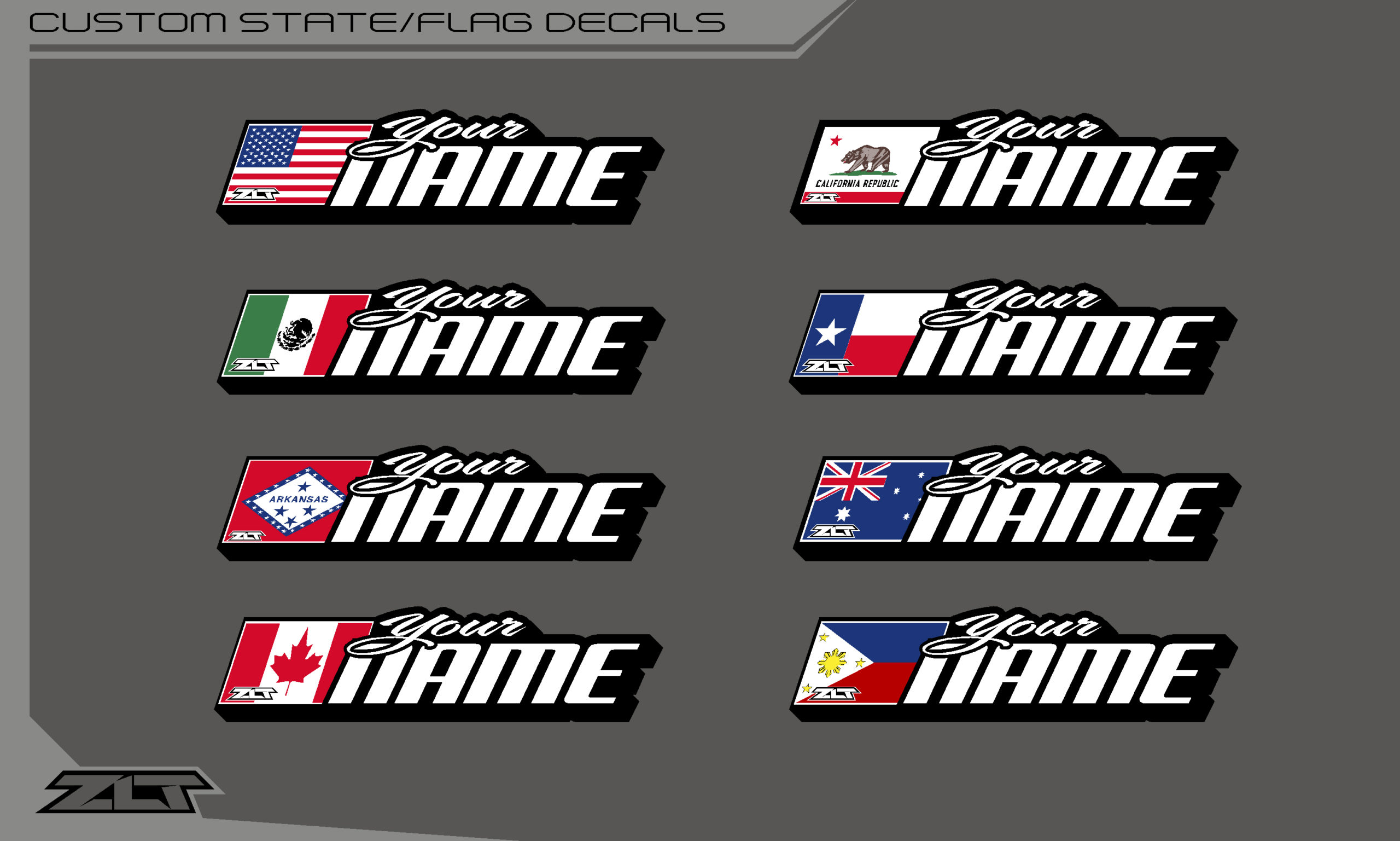 Flag Name Decals