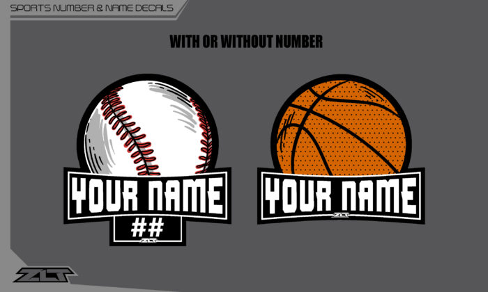 Sports Number and Name Decals - Image 4