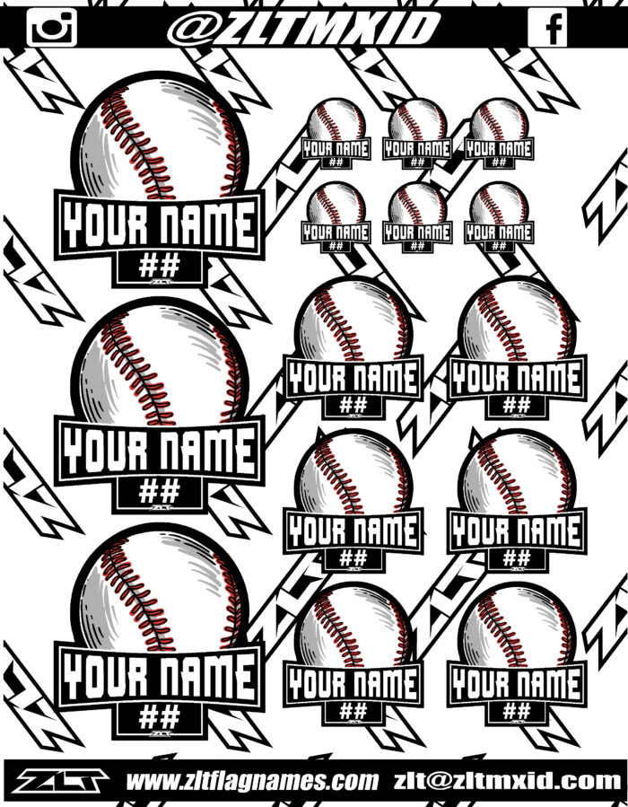 Sports Number and Name Decals - Image 5