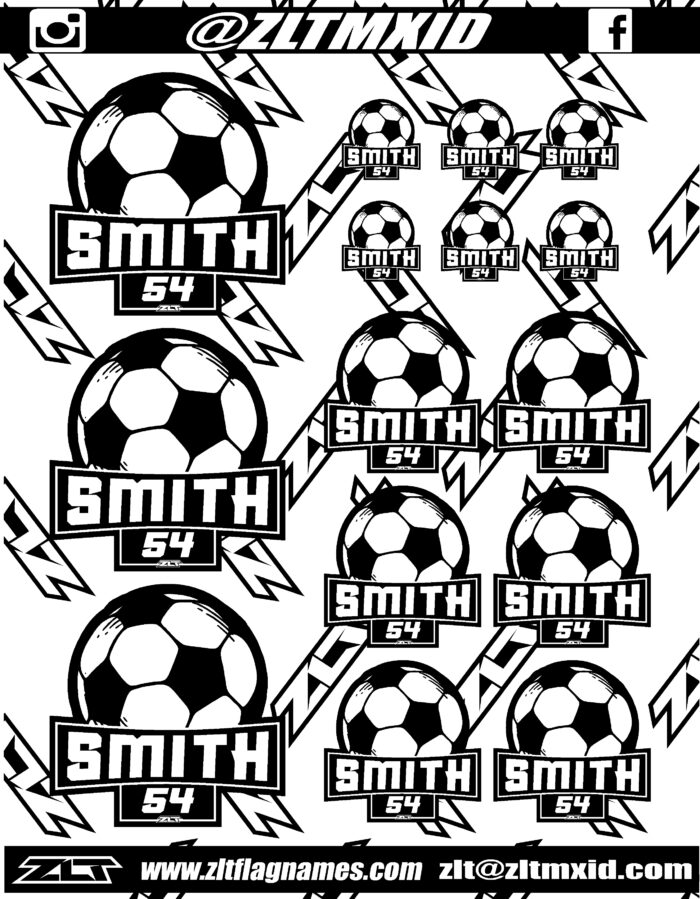 Sports Number and Name Decals - Image 7